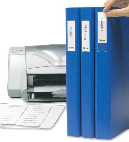Best Value 3L Label Holders Polypropylene Self-adhesive with Printable Insert Cards 35x75mm Ref 10321 [Pack of 48]