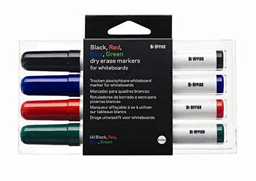 Best Value Bi-Silque Dry Erase Marker - Assorted Colours (Pack of 4)