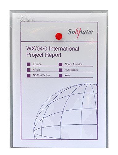 Best Value Snopake 13263 Polyfile P A4 Portrait Popper Wallet File with Press Stud - Classic Clear (Pack of 5)