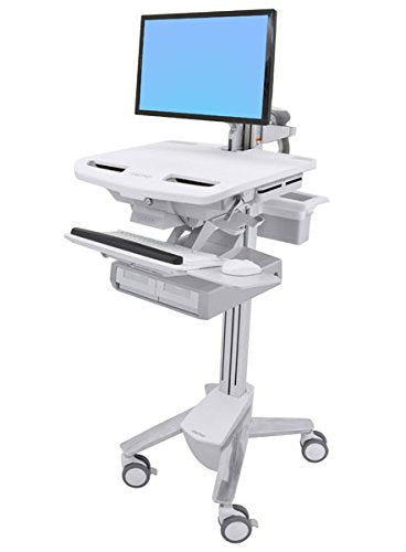 Ergotron StyleView Cart with LCD Arm, 2 Drawers - Cart - for LCD display / PC equipment - plastic, aluminium, zinc-plated steel - screen size: up to 24"