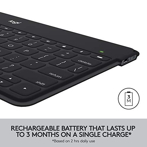 Logitech Keys-To-Go Ultra-Portable Keyboard for iPad - BLACK - DEU - BT - CENTRAL