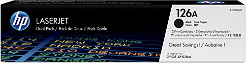 Best Value HP CE310AD 126A Original LaserJet Toner Cartridges, Black, Pack of 2