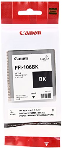 Best Value Canon PFI106BK 130ml Ink Cartridge - Black