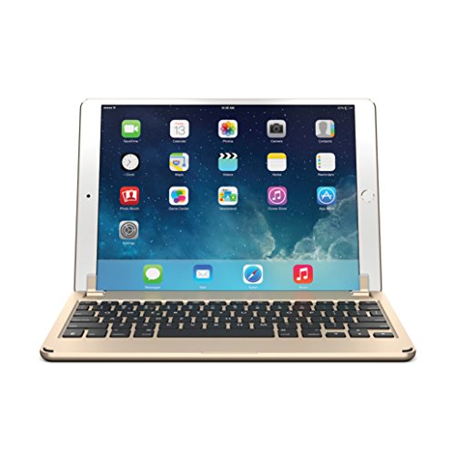 Brydge 10.5 Inches QWERTY English Bluetooth Wireless Keyboard for Apple iPad Pro Lightweight Aluminum Body Backlit Keys 180 Degree Viewing Angle Gold