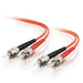 C2G ST-ST 50/125 OM2 Duplex Multimode PVC Fiber Optic Cable (LSZH) - Patch cable - ST multi-mode (M) to ST multi-mode (M) - 3 m - fibre optic - duplex - 50 / 125 micron - OM2 - halogen-free - orange