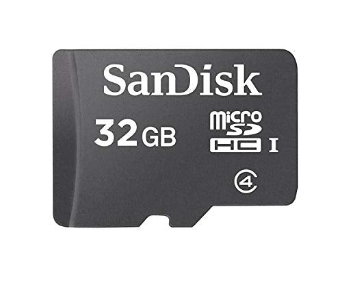 SanDisk - Flash memory card (microSDHC to SD adapter included) - 32 GB - Class 4 - microSDHC - black