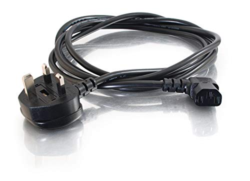 C2G 5 Metre 18 AWG 90 degree power cable (IEC320C13R to BS1363) Right Angle Kettle lead