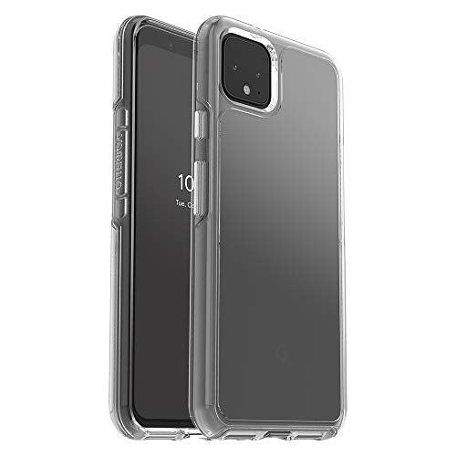OtterBox Symmetry Series Clear Phone Case for Google Pixel 4 XL Clear Scratch Resistant Drop Proof Slim Design Raised Beveled Edge Screen Bumper