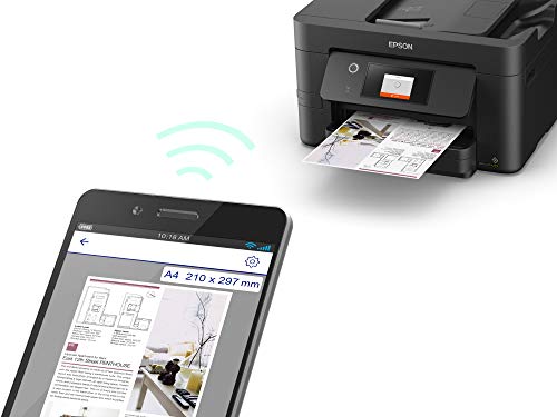 Epson WorkForce Pro WF-3820DWF, Inkjet Printer, MicroBusiness/Multi-fuction/Business/WorkForce, A4, 4 Ink Cartridges, KCYM, Print, Scan, Copy, Fax, Yes (A4, plain paper), Touchscreen, 4,800 x 2,400 DPI, 35 pages/min Monochrome (plain paper 75 g/m2), 21 pages/min Colour (plain paper 75 g/m2), 250 Sheets Maximum, 1,200 DPI x 2,400 DPI (Horizontal x Vertical), 35 pages,  Hi-Speed USB - compatible with USB 2.0 specification, Ethernet interface (100 Base-TX / 10 Base-T), Wireless LAN IEEE 802.11a/b/g