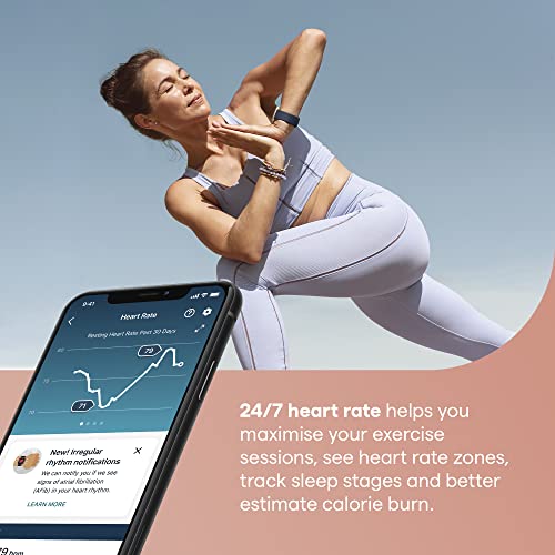 Fitbit Versa 3 - Soft gold aluminium - smart watch with band - silicone - pink clay - band size: S/L - Wi-Fi, NFC, Bluetooth