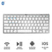 Trust Nado Bluetooth UK Keyboard White Ultra Thin and Lightweight Design Triple Pairing Connect up to 3 Devices Bluetooth 4.0 up to 10m Wireless Range