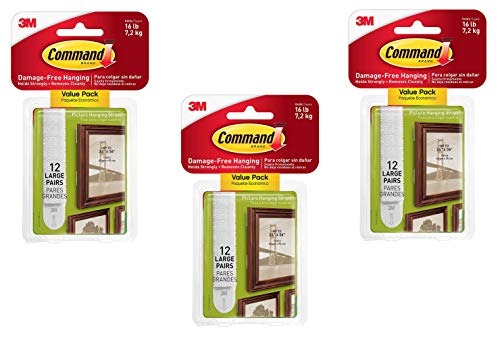 Command Large Picture Hanging Strips PK12 17206