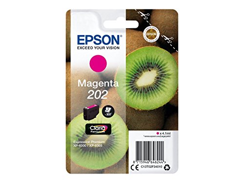 Epson 202 - 4.1 ml - magenta - original - blister - ink cartridge - for Expression Premium XP-6000, XP-6005, XP-6100, XP-6105