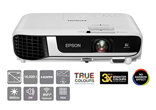 Epson EB-X51 - 3LCD projector - portable - 3800 lumens (white) - 3800 lumens (colour) - XGA (1024 x 768) - 4:3 - white
