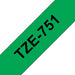 Brother TZe-751 - Black on green - Roll (2.4 cm x 8 m) 1 roll(s) laminated tape - for Brother PT-D600, P-Touch PT-3600, D800, E550, P750, P900, P950, P-Touch Cube Plus PT-P710
