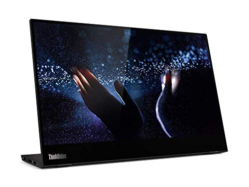 Lenovo ThinkVision M14t - LED monitor - 14" (14" viewable) - portable - touchscreen - 1920 x 1080 Full HD (1080p) @ 60 Hz - 300 cd/m - 700:1 - 6 ms - 2xUSB-C - raven black