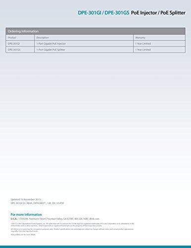 D-Link DPE-301GS - PoE splitter