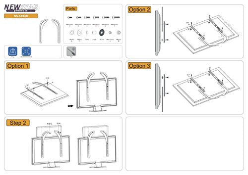 NewStar Universal VESA Soundbar Mount - Black - Mounting kit for sound bar - black