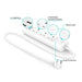 TP-Link Kasa KP303 - Smart power strip - Wi-Fi - input: 3-pole - output connectors: 3 (2 x USB, 3 x power)