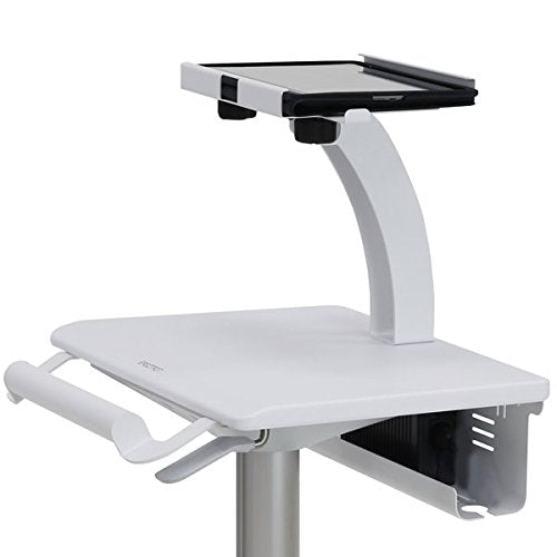 Ergotron StyleView Tablet Cart, SV10 - Cart for tablet / keyboard - medical - metal - white, aluminium - screen size: up to 12"