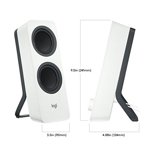 Logitech Z207 - Speakers - for PC - 2.0-channel - wireless - Bluetooth - 5 Watt (Total) - white