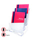 Best Value Deflecto Multi-tier Literature Display Holder for Wall or Desktop 3 x A4 Pockets Clear ,24.1 x 32.1 x 20.3 cm