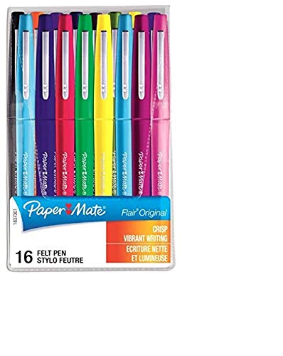 Best Value Paper Mate Pen-Felt Pouches 16 Colors Assorted Tip 0.7 mm
