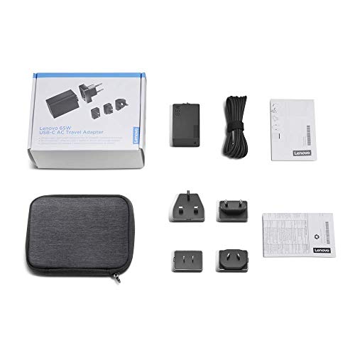 Lenovo 65W USB-C Travel Adapter - Power adapter - AC 100-240 V - 65 Watt - black - for IdeaPad Flex 3 CB 11M836, ThinkPad E14 Gen 3, L14 Gen 2, L15 Gen 2, P14s Gen 2, Yoga 6 13