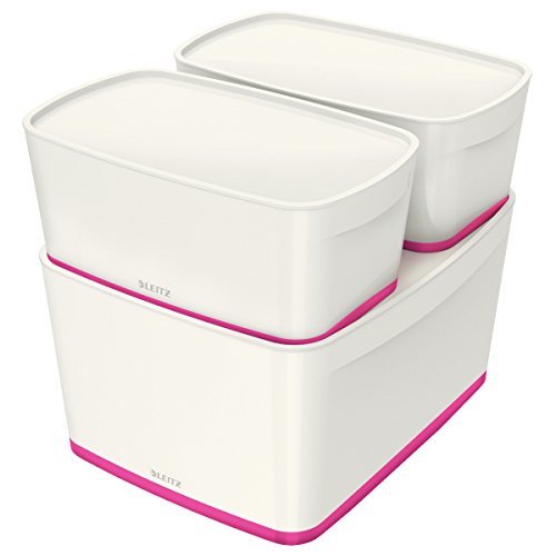 Leitz Mybox Large With Lid Wow White Pink Dd