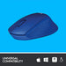 Logitech M330 SILENT PLUS - Mouse - 3 buttons - wireless - 2.4 GHz - USB wireless receiver - blue