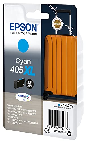 Epson 405XL - 14.7 ml - cyan - original - ink cartridge - for WorkForce WF-7830, 7835, 7840, WorkForce Pro WF-3820, 3825, 4820, 4825, 4830, 7840
