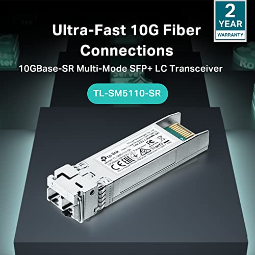 TP-Link TL-SM5110-SR - SFP+ transceiver module - 10 GigE - 10GBase-SR - LC/UPC multi-mode - up to 300 m - 850 nm - for JetStream TL-SG3428X