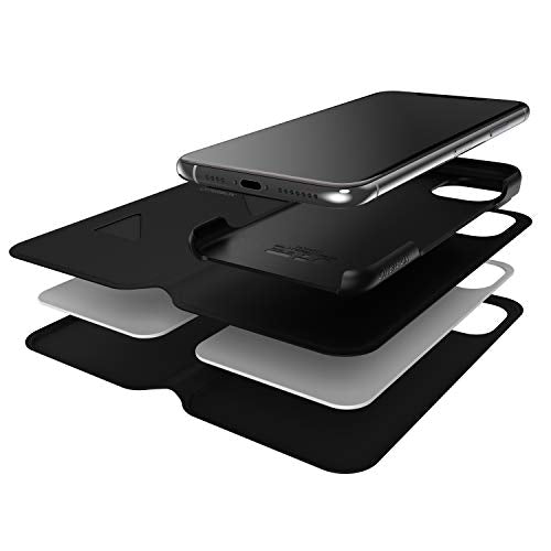 OtterBox Strada Series Via - Flip cover for mobile phone - polyurethane, polycarbonate, synthetic rubber - black night - for Apple iPhone 11 Pro Max