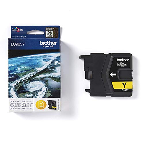 Brother LC985YBP - Yellow - original - blister - ink cartridge - for Brother DCP-J125, DCP-J140, DCP-J315, DCP-J515, MFC-J220, MFC-J265, MFC-J410, MFC-J415