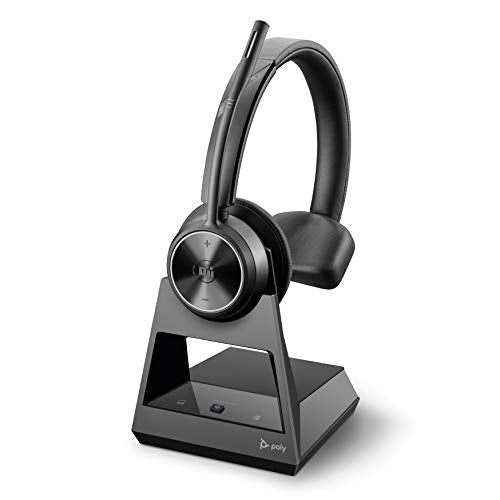 Poly Savi 7310 Office DECT EMEA Wireless Stereo Headset Crystal Clear Sound Effects Boom Microphone