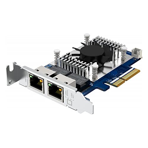 QNAP QXG-10G2TB - Network adapter - PCIe 3.0 x4 low profile - 10Gb Ethernet x 2 - for QNAP QSW-2104-2T, QSW-M1208-8C, QSW-M2116P-2T2S, QSW-M408-4C