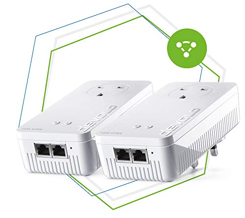 Devolo Mesh WiFi 2 Starter Kit Optimum Mesh Tri Band Additional Gigabit LAN Ports and Power Outlets