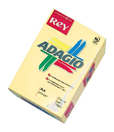 Best Value Adagio Rey Ream of Paper Pastel Coloured A4 80gsm 500 Sheets - Color: Canary - Yellow