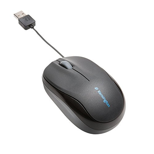 Kensington Pro Fit Retractable Mobile Mouse - Mouse - optical - wired - USB - black