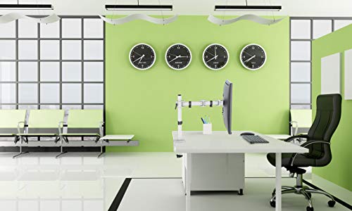 Neomounts by Newstar Select NM-D135 - Mounting kit - for LCD display (full-motion) - white - screen size: 10"-30" - clamp mountable, grommet, desk-mountable