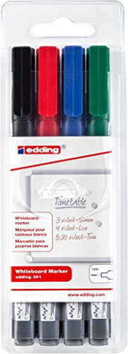 Best Value edding 361 Boardmarker Fine Bullet Tip Pack of 4 - Assorted