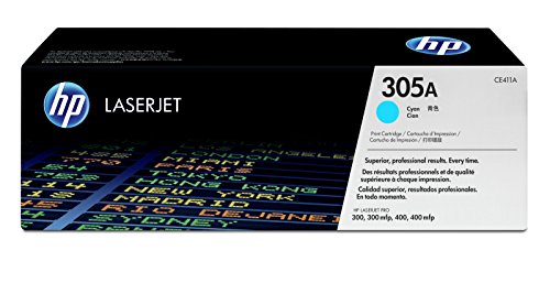 HP 305A - CE411A - 1 x Cyan - Toner cartridge - For LaserJet Pro 300 color M351a, 300 color MFP M375nw, 400 color M451, 400 color MFP M475