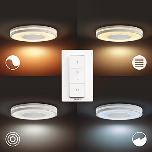 Philips Hue White ambiance Being - Ceiling lamp - LED - 22.5 W (equivalent 204 W) - class F - warm to cool white light - 2200-6500 K - white
