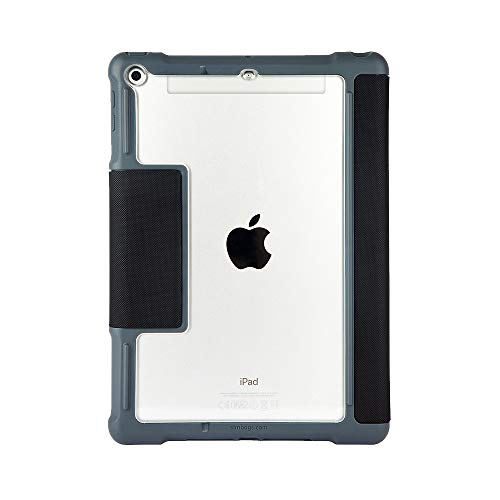 STM Dux 9.7 Inch Apple iPad 2017 Folio Tablet Case Black Grey Polyurethane TPU Water Resistant 6.6 Foot Drop Tested Shock Resistant