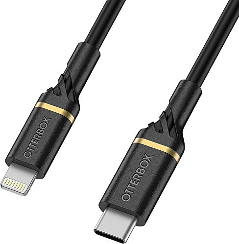 OtterBox Standard - Lightning cable - Lightning male to USB-C male - 2 m - black shimmer - USB Power Delivery (60W) - for Apple iPad/iPhone/iPod (Lightning)