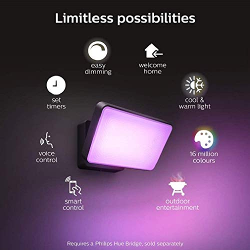 Philips Hue White and Color Ambiance Discover - Floodlight - LED - 15 W - LED class A - black