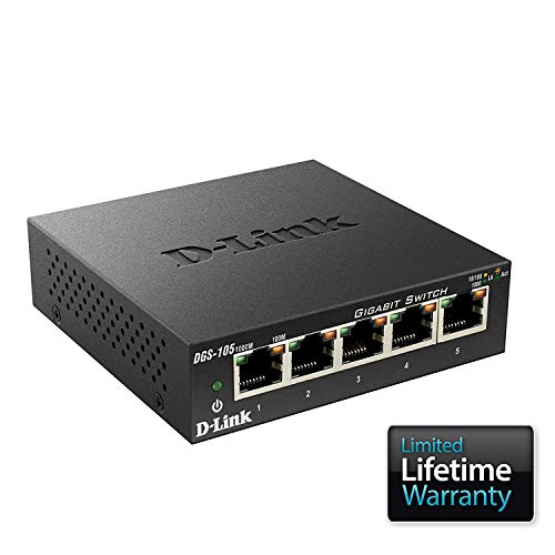 D-Link 5-port 10/100/1000 Gigabit Metal Housing Desktop Switch
