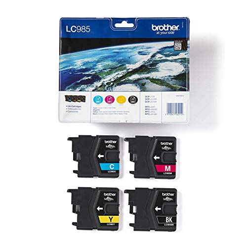Brother LC985VALBPDR - 4-pack - black, yellow, cyan, magenta - original - blister - ink cartridge - for Brother DCP-J125, DCP-J140, DCP-J315, DCP-J515, MFC-J220, MFC-J265, MFC-J410, MFC-J415