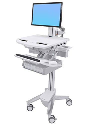 Ergotron StyleView Cart with LCD Pivot, 2 Drawers - Cart - for LCD display / PC equipment (open architecture) - plastic, aluminium, zinc-plated steel - screen size: up to 24"