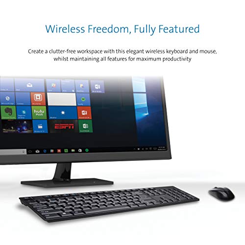 Kensington Pro Fit Low-Profile Desktop Set - Keyboard and mouse set - wireless - 2.4 GHz - UK